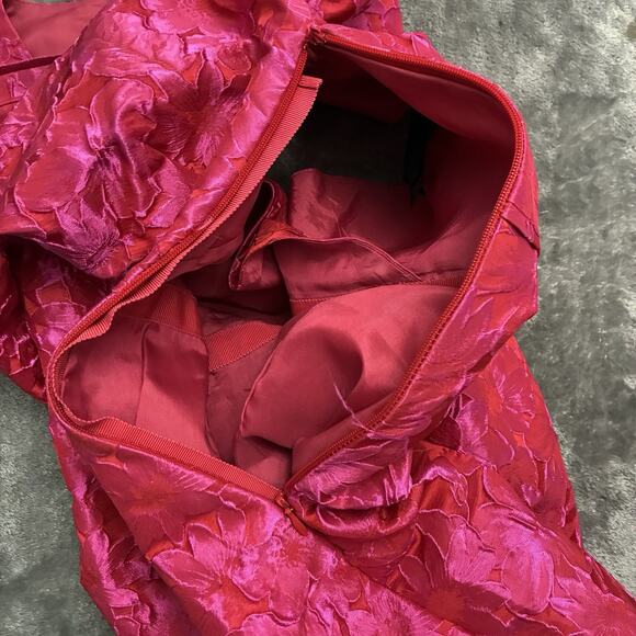 J. CREW Collection Dress Women’s S.2 Fuchsia Colored Marla Gardenia Jacquard - Picture 9 of 10